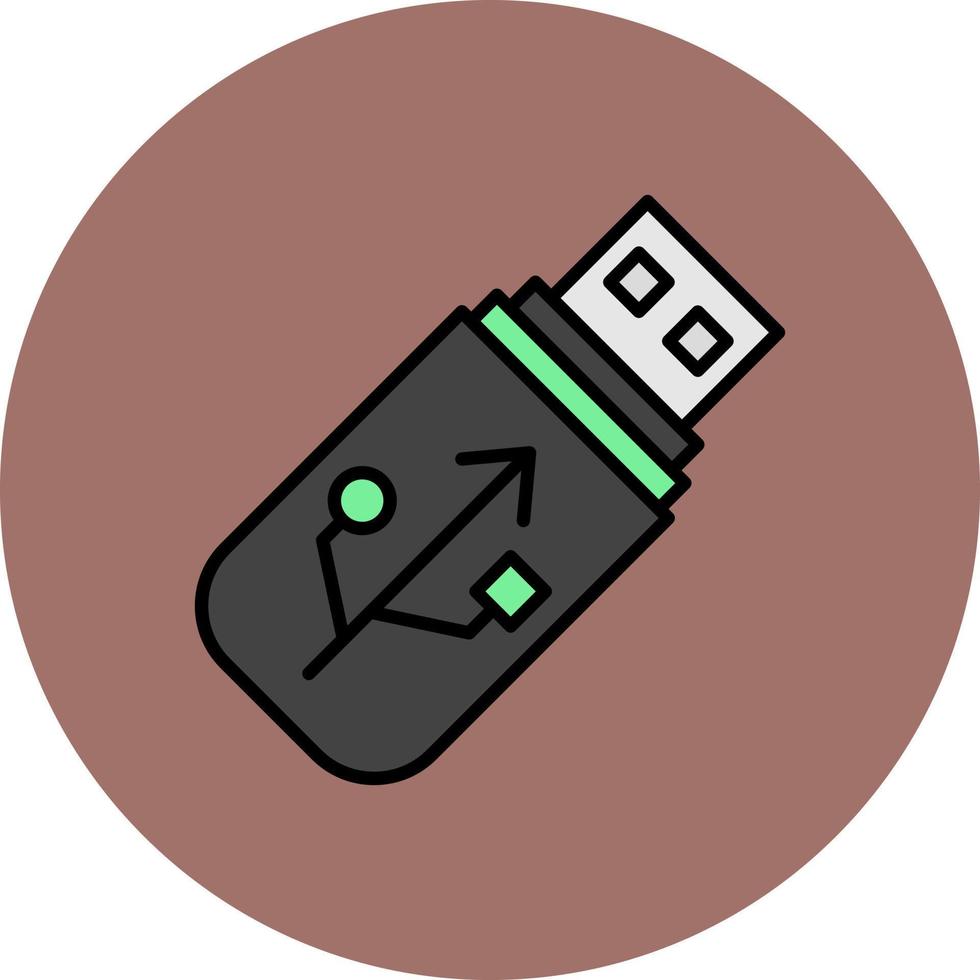 design de ícone criativo de pen drive vetor