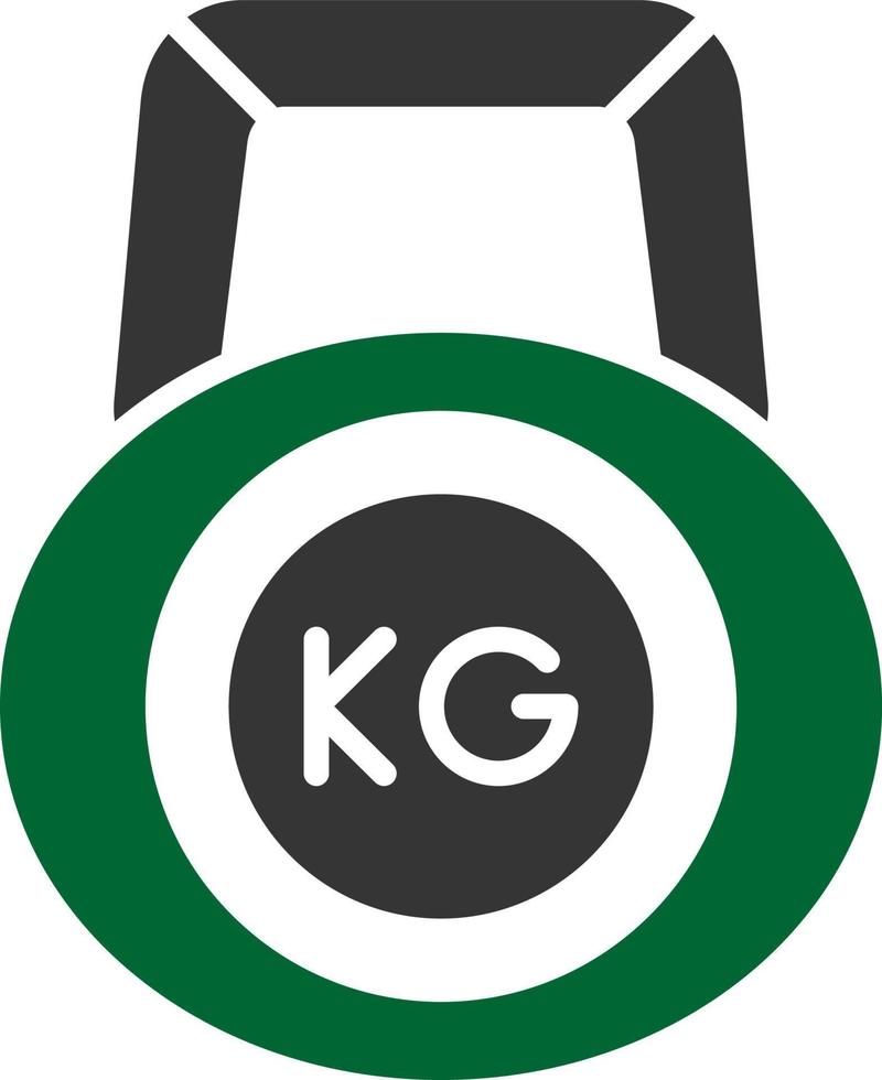 design de ícone criativo de kettlebell vetor