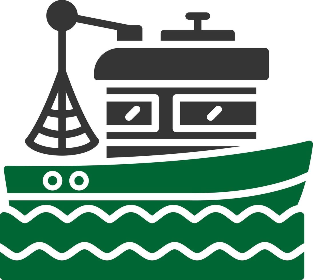 design de ícone criativo de barco de pesca vetor