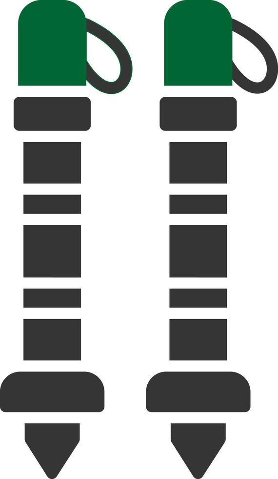 design de ícone criativo de bastões de esqui vetor