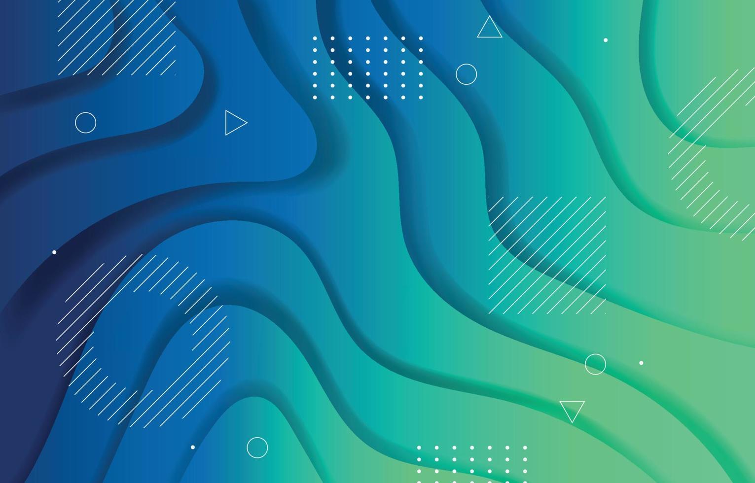 fundo abstrato com combinação de cores gradiente verde e azul vetor