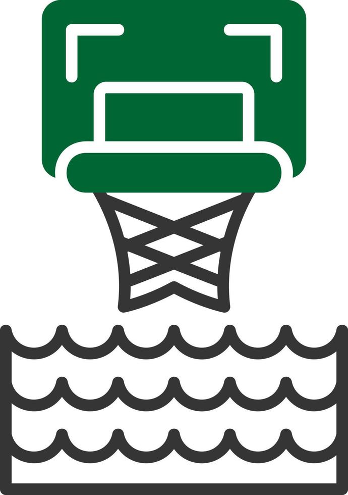 design de ícone criativo de basquete aquático vetor