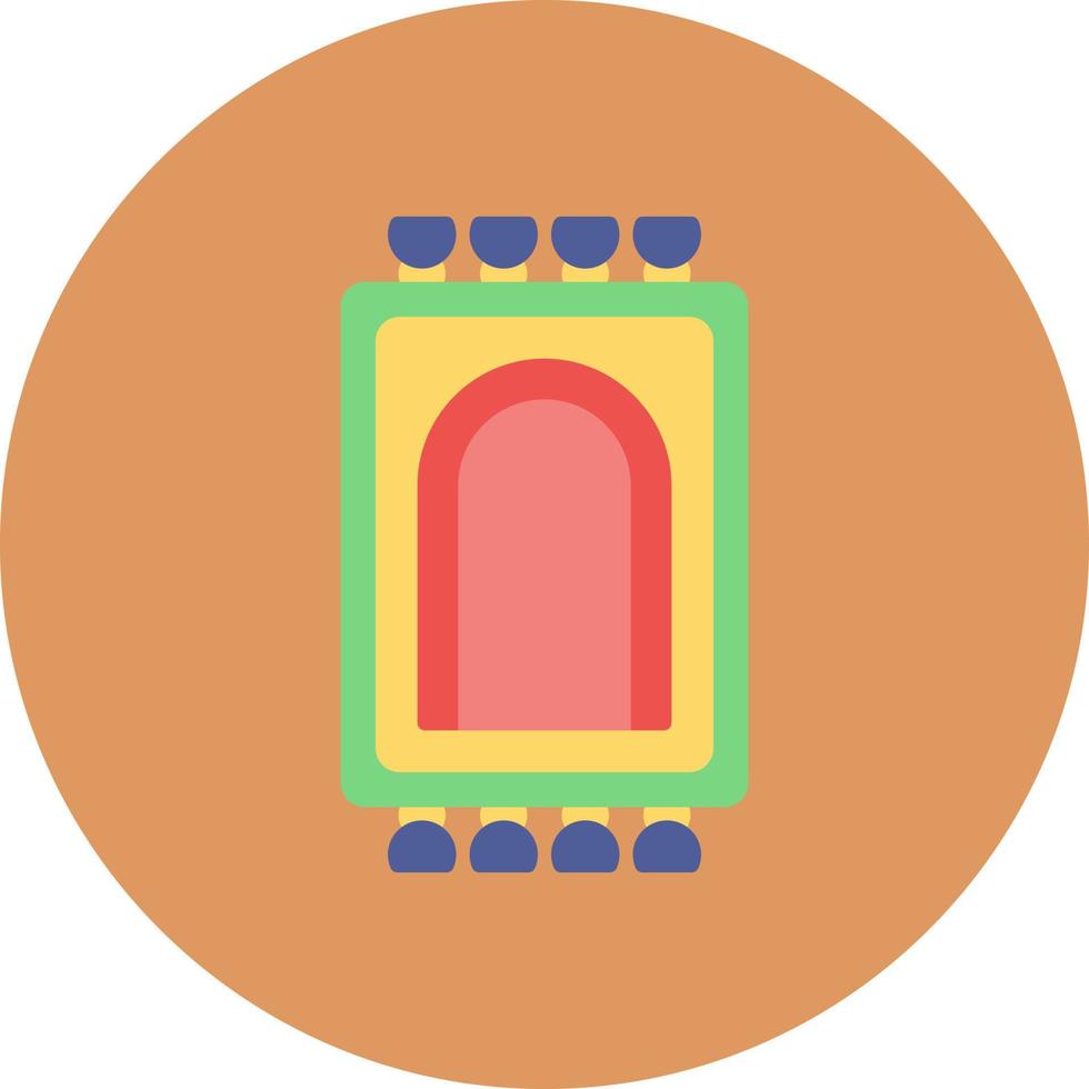 design de ícone criativo de tapete de oração vetor
