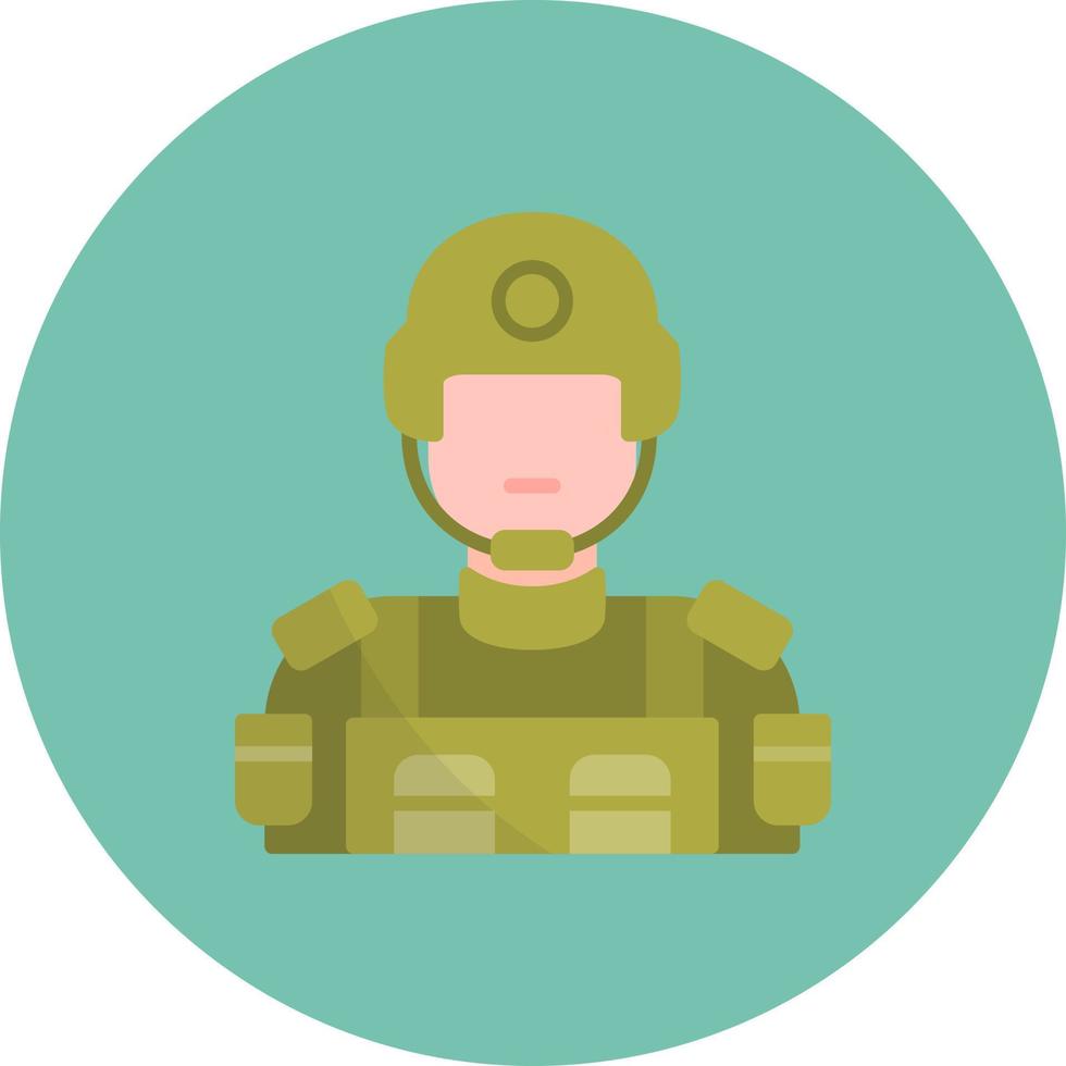 design de ícone criativo de soldado vetor
