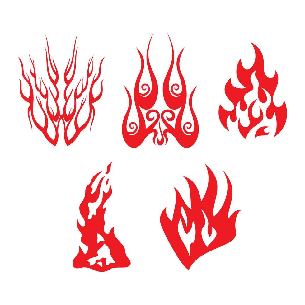 gráficos de chamas de muscle cars tribais hotrod para capôs, laterais e motocicletas. pode ser usado como adesivos, decalques ou tatuagens também vetor