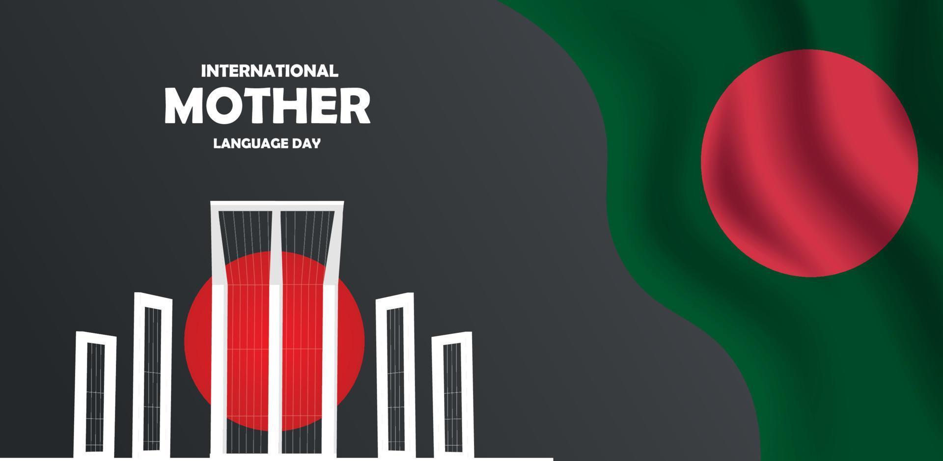 21 de fevereiro design de postagem de mídia social do dia internacional da língua materna vetor