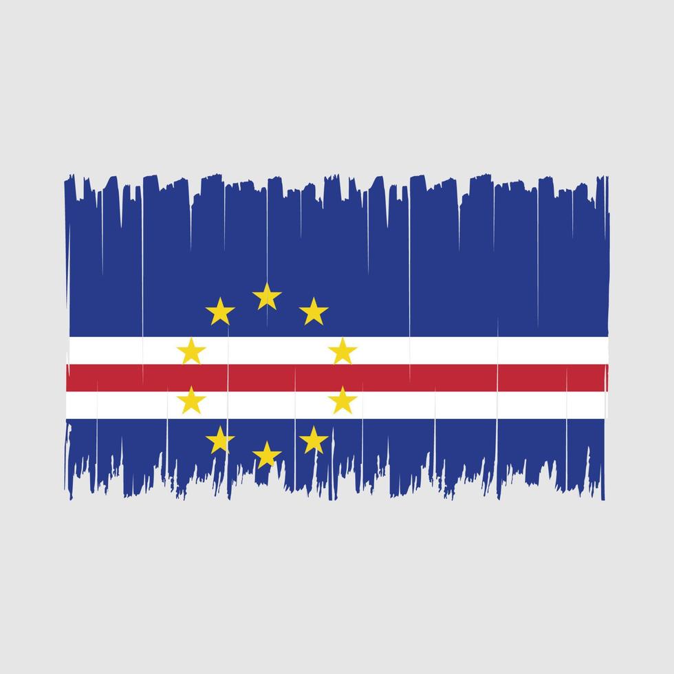 escova de bandeira de cabo verde vetor