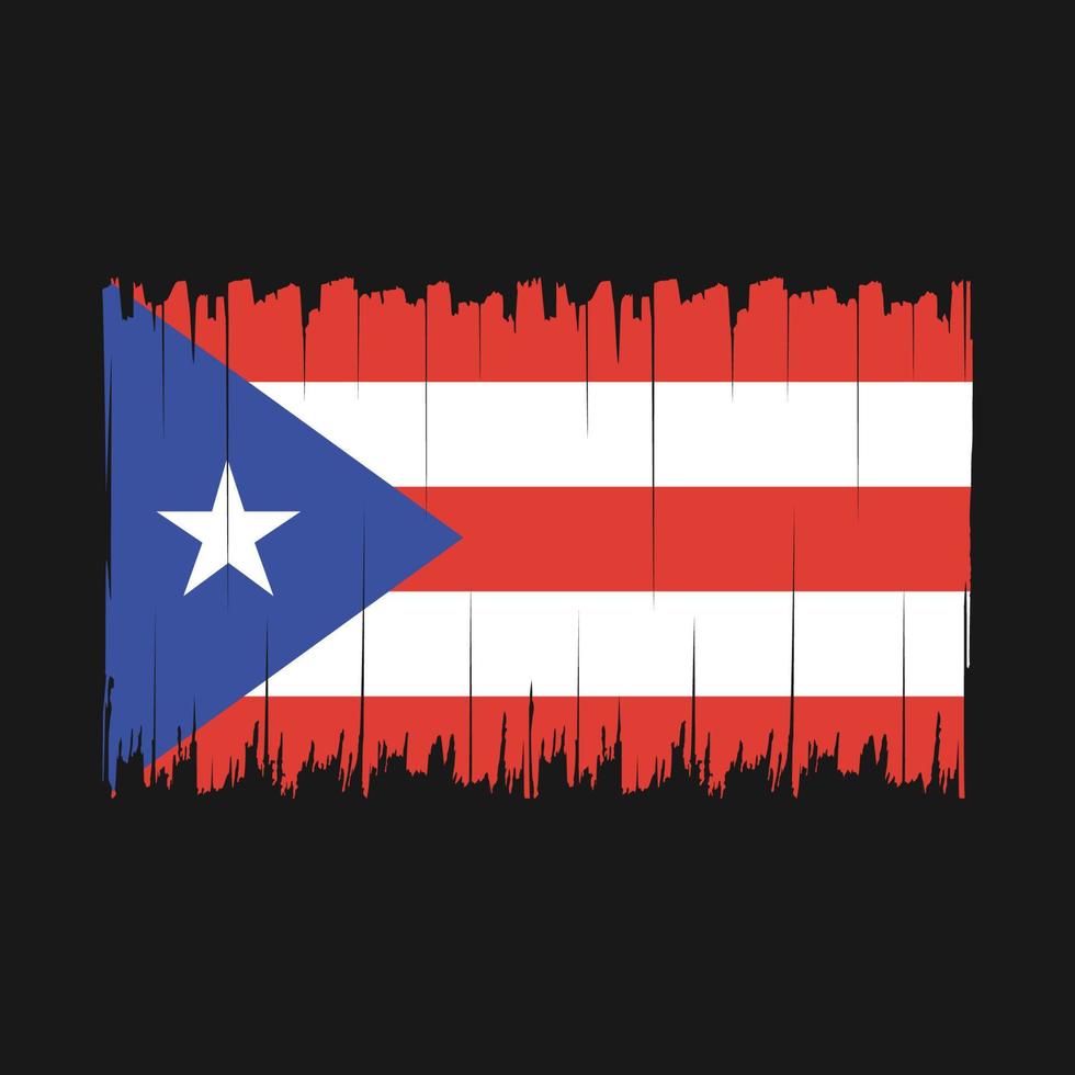 vetor de escova de bandeira de porto rico