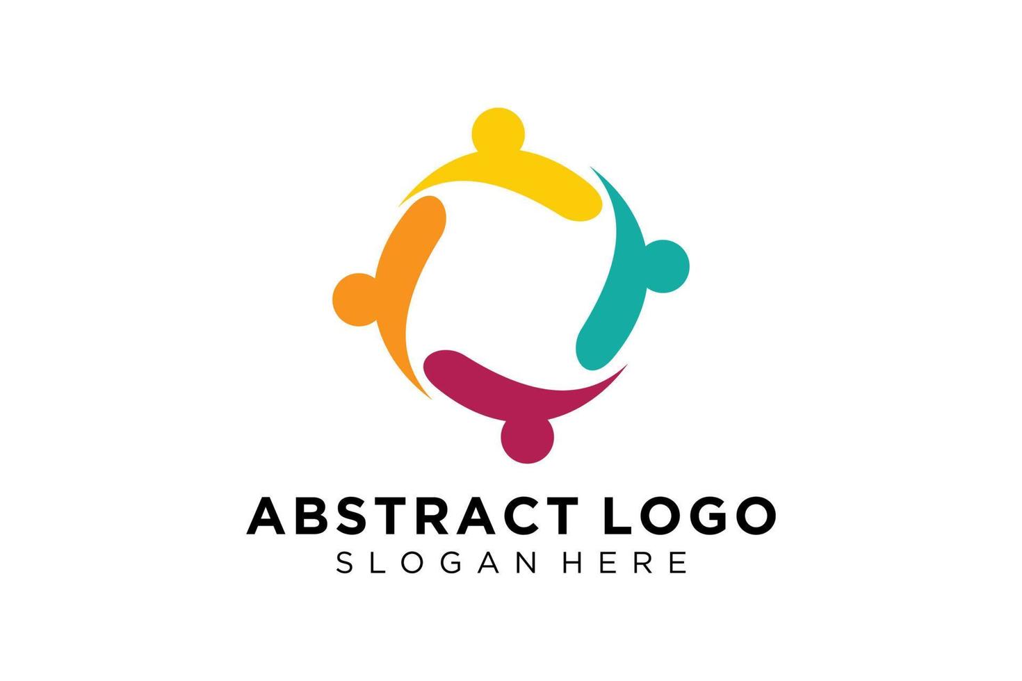 pessoas abstratas vetoriais e coleção de logotipos de família, ícones de pessoas, modelo de logotipo de saúde, símbolo de cuidado. vetor