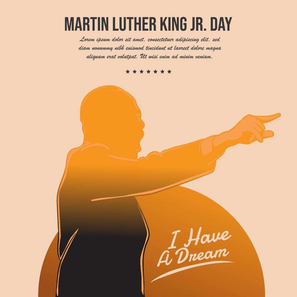 gráfico de ilustração vetorial do dia de martin luther king vetor