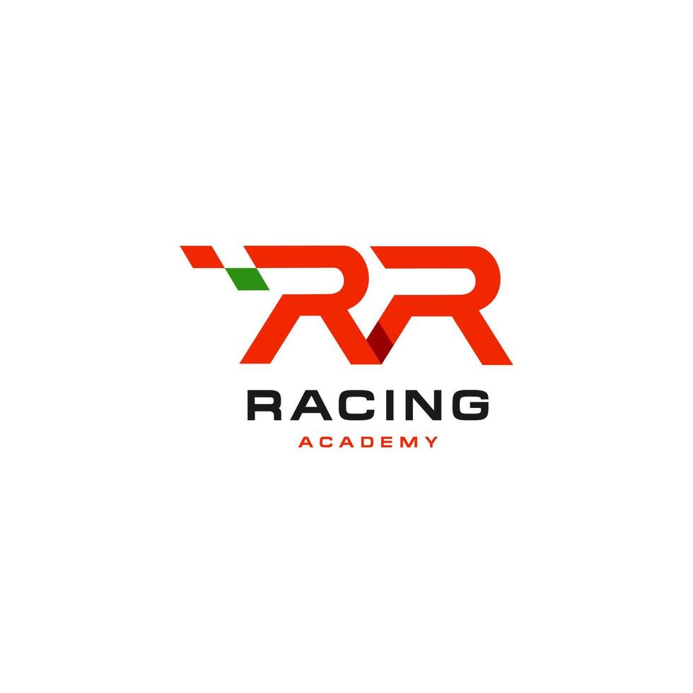 inicial r rr ícone logotipo logotipo fonte design de vetor em estilo de monograma esportivo elegante e moderno