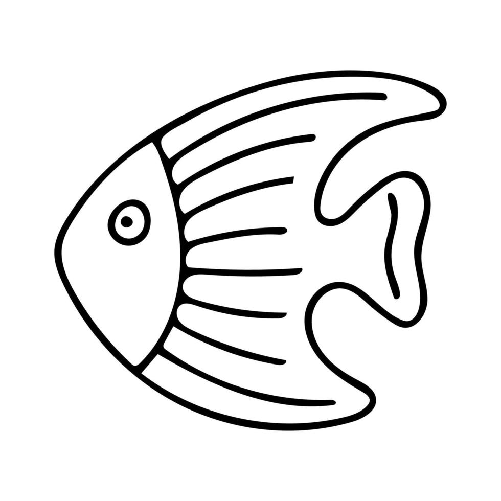 Peixe Bonito Dos Desenhos Animados. Mão Desenhando Imagens De Coloração De  Contorno. Itens Isolados. Adequado Para Colorir E Imprimir Crianças.  Royalty Free SVG, Cliparts, Vetores, e Ilustrações Stock. Image 164222247