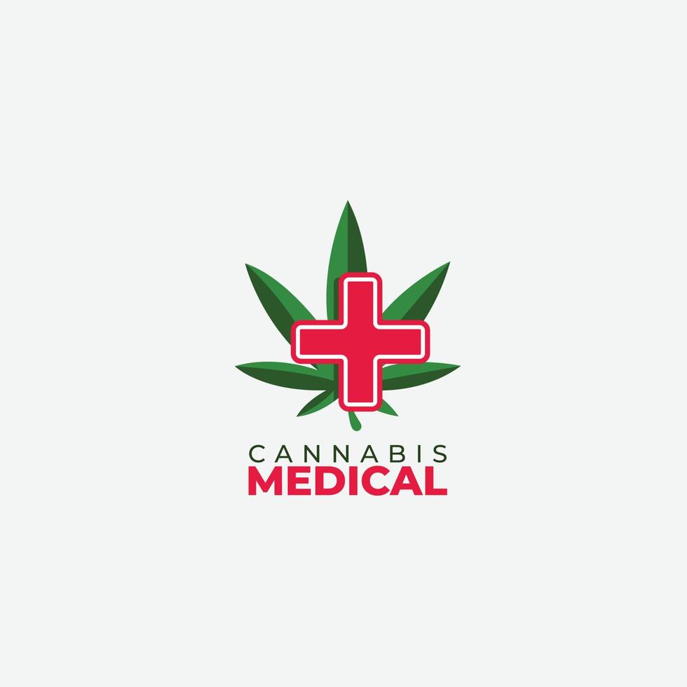 gradiente de cores de design de cannabis medicinal vetor