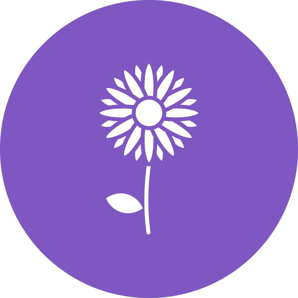 ícone de círculo de glifo de margarida vetor