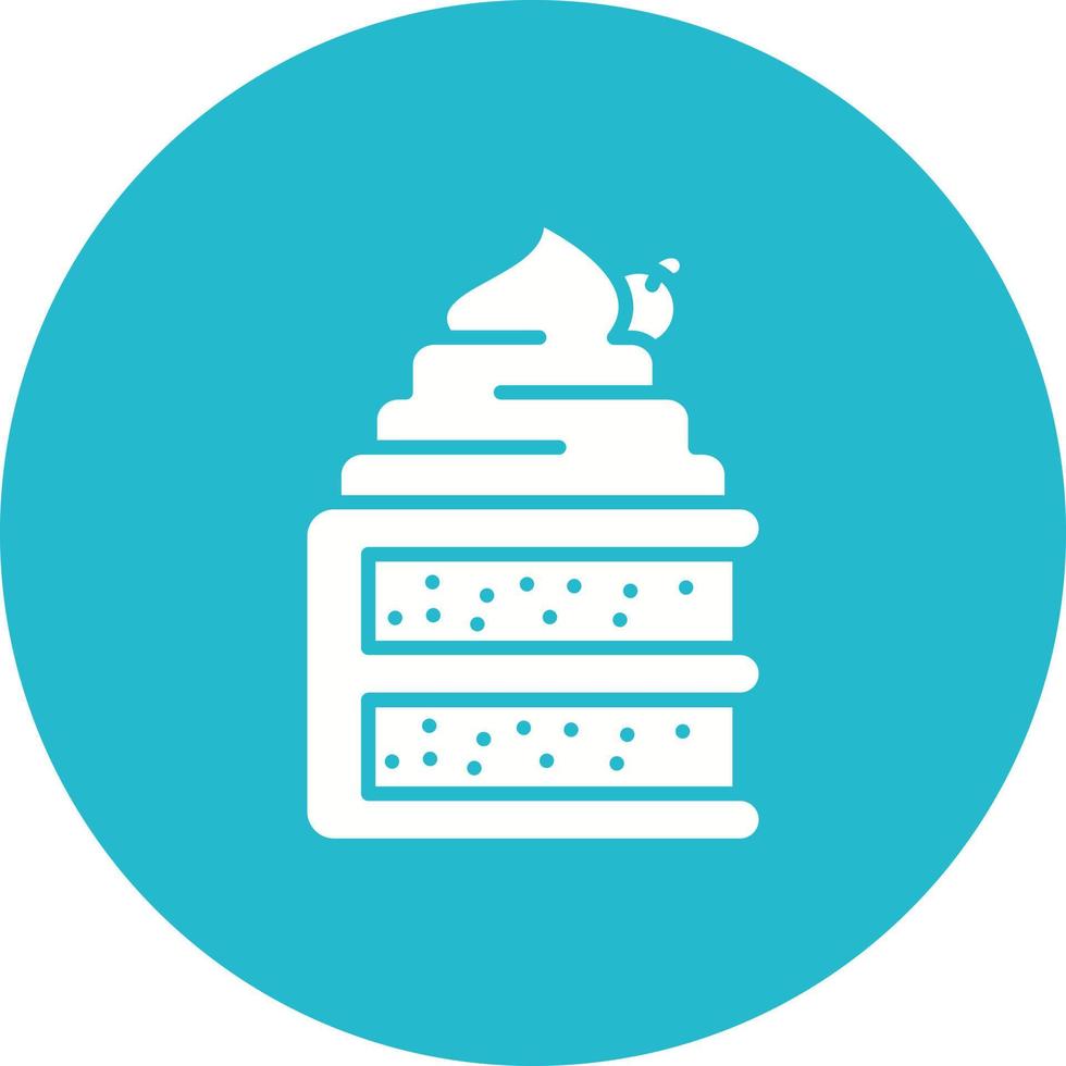 ícone de círculo de glifo de bolo de esponja vetor