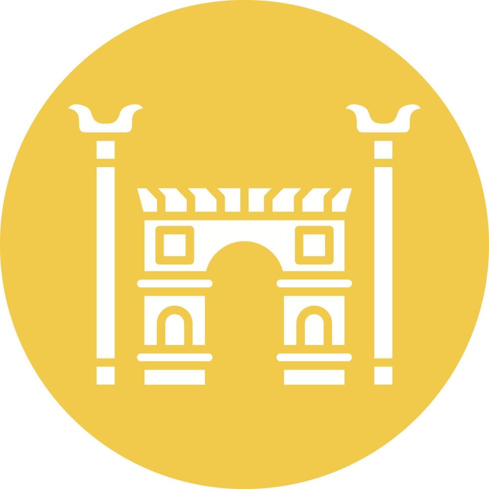 ícone de círculo de glifo de persépolis vetor