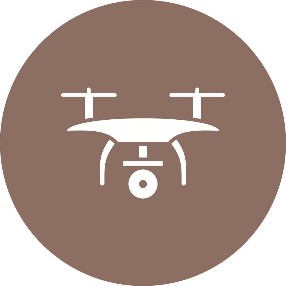 ícone de círculo de glifo de drone de câmera vetor