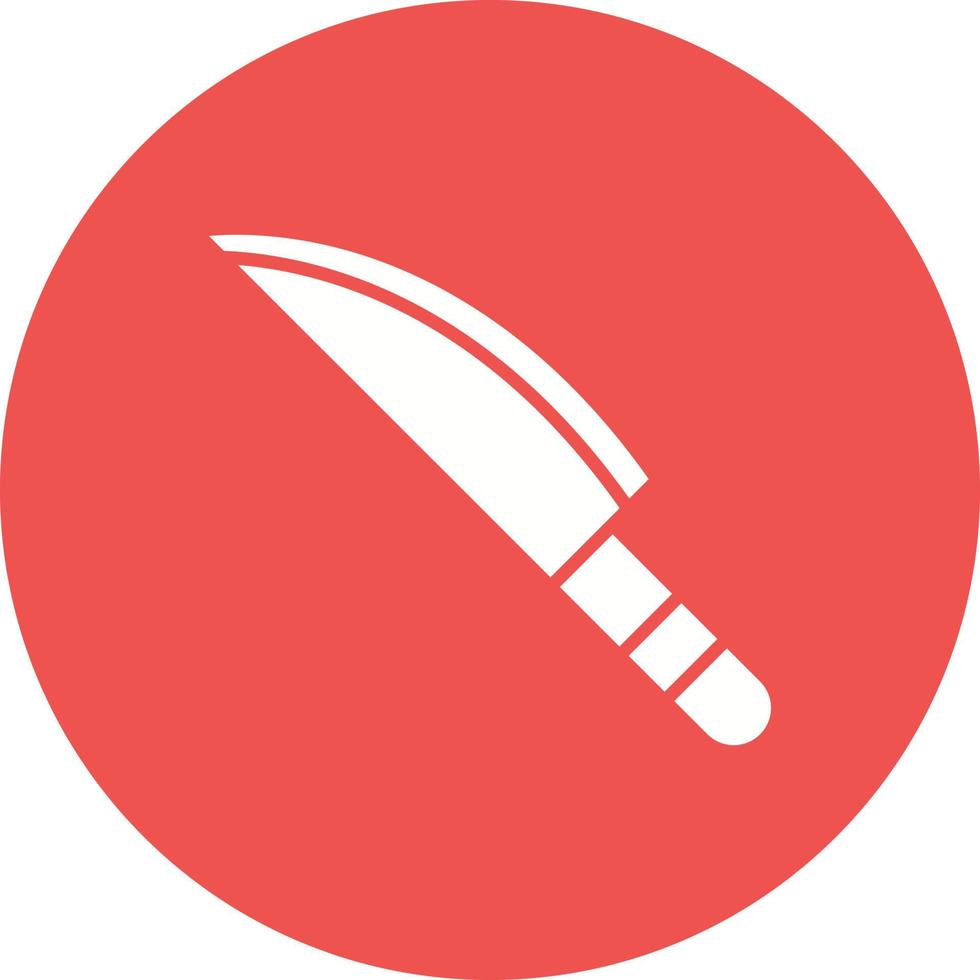 ícone de círculo de glifo de faca vetor