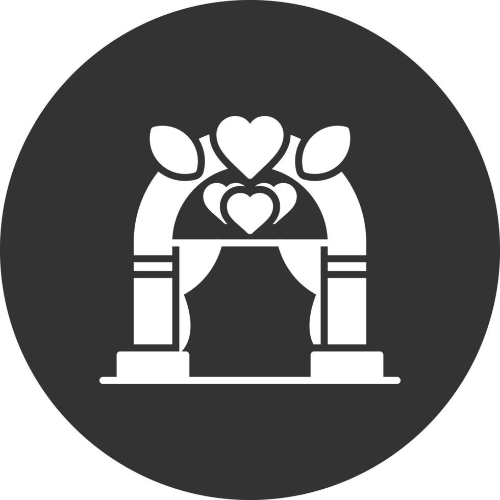 design de ícone criativo de arco de casamento vetor