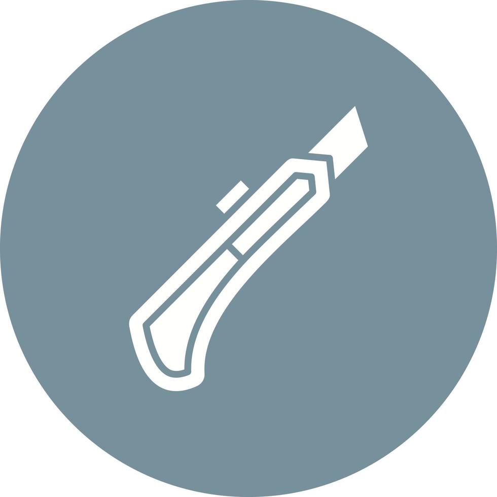 ícone de círculo de glifo de faca utilitária vetor