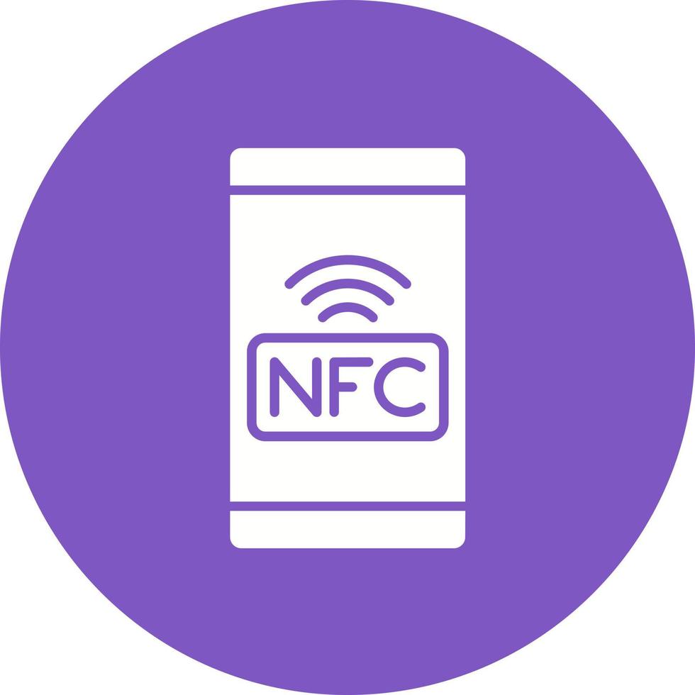 ícone de círculo glifo nfc vetor