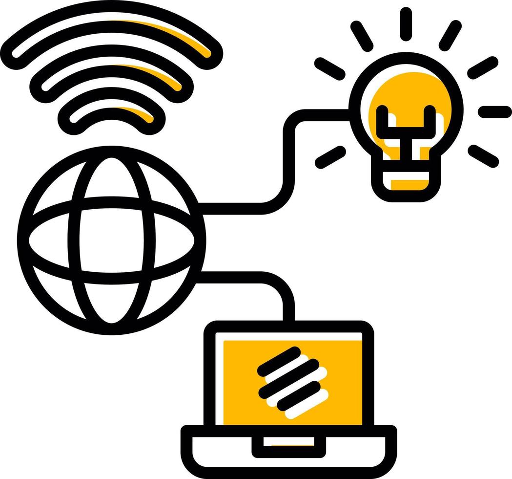 internet das coisas design de ícone criativo vetor