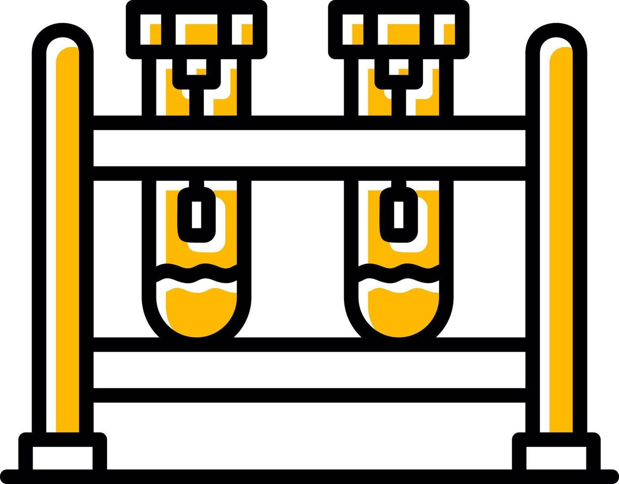 design de ícone criativo de tubo de ensaio vetor