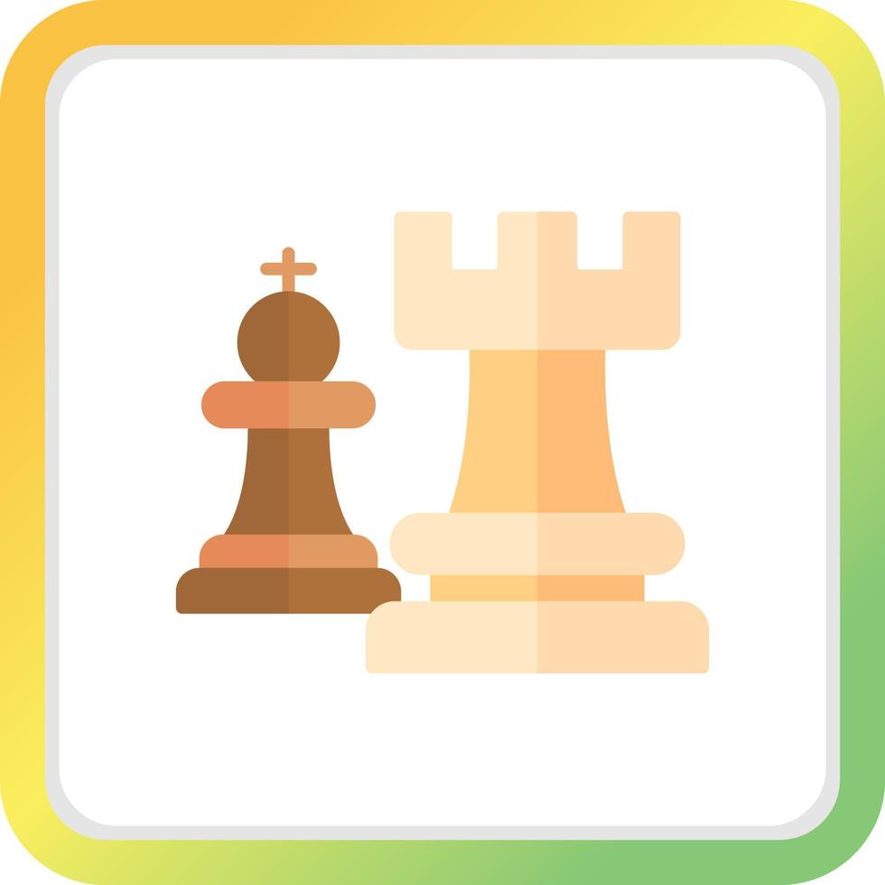 design de ícone criativo de peça de xadrez vetor