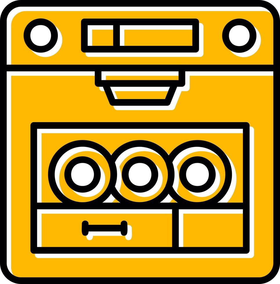 design de ícone criativo de máquina de lavar louça vetor