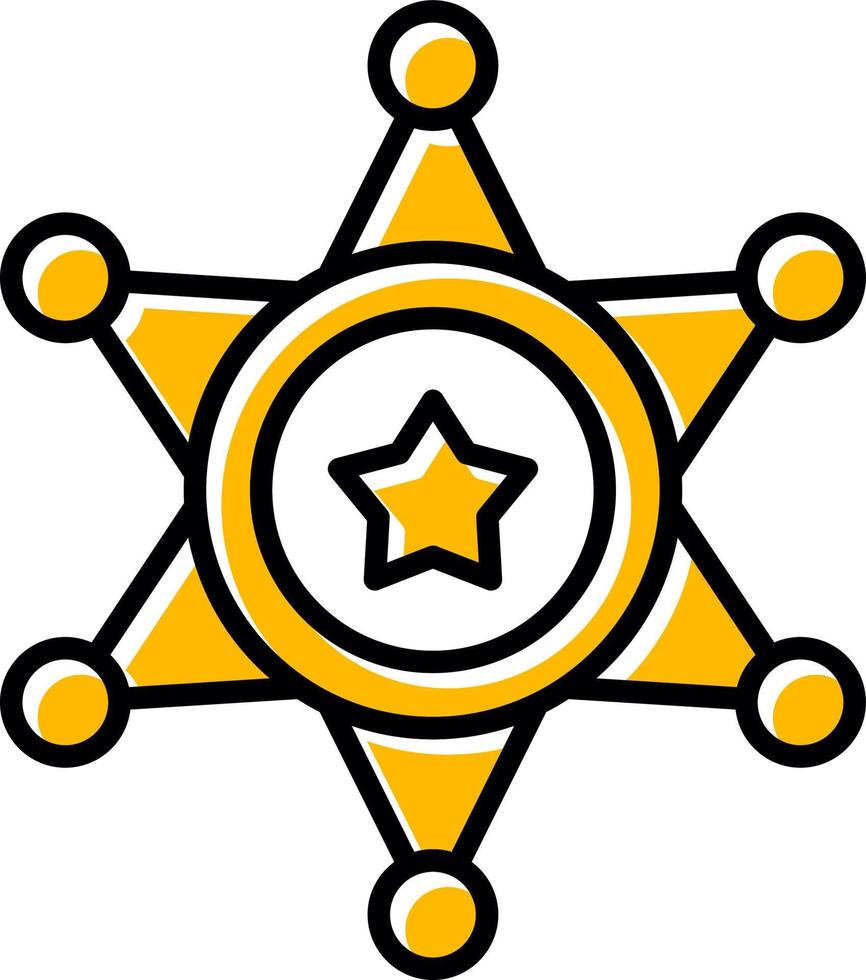 design de ícone criativo do xerife vetor