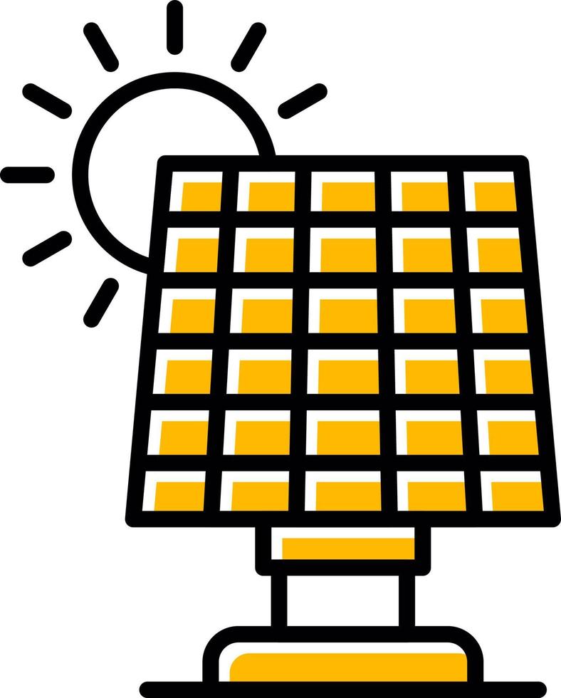 design de ícone criativo de painel solar vetor