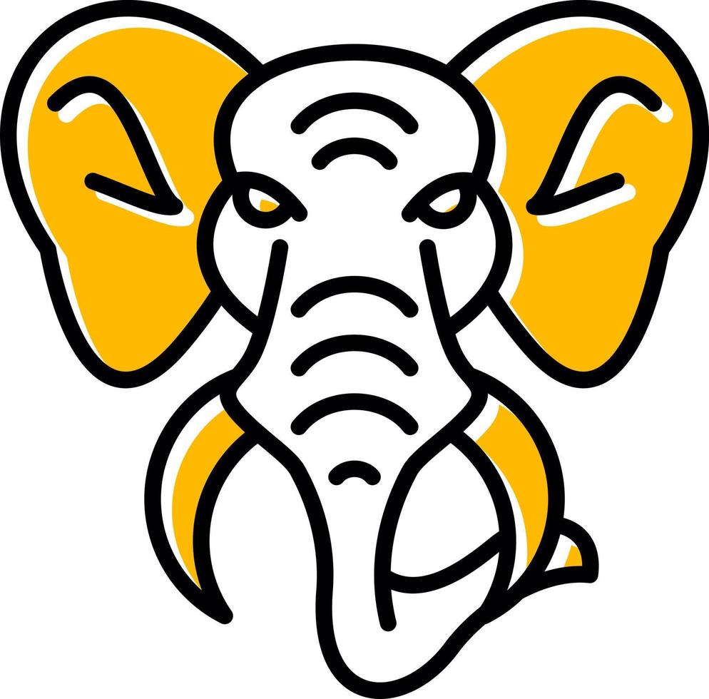 design de ícone criativo de elefante vetor