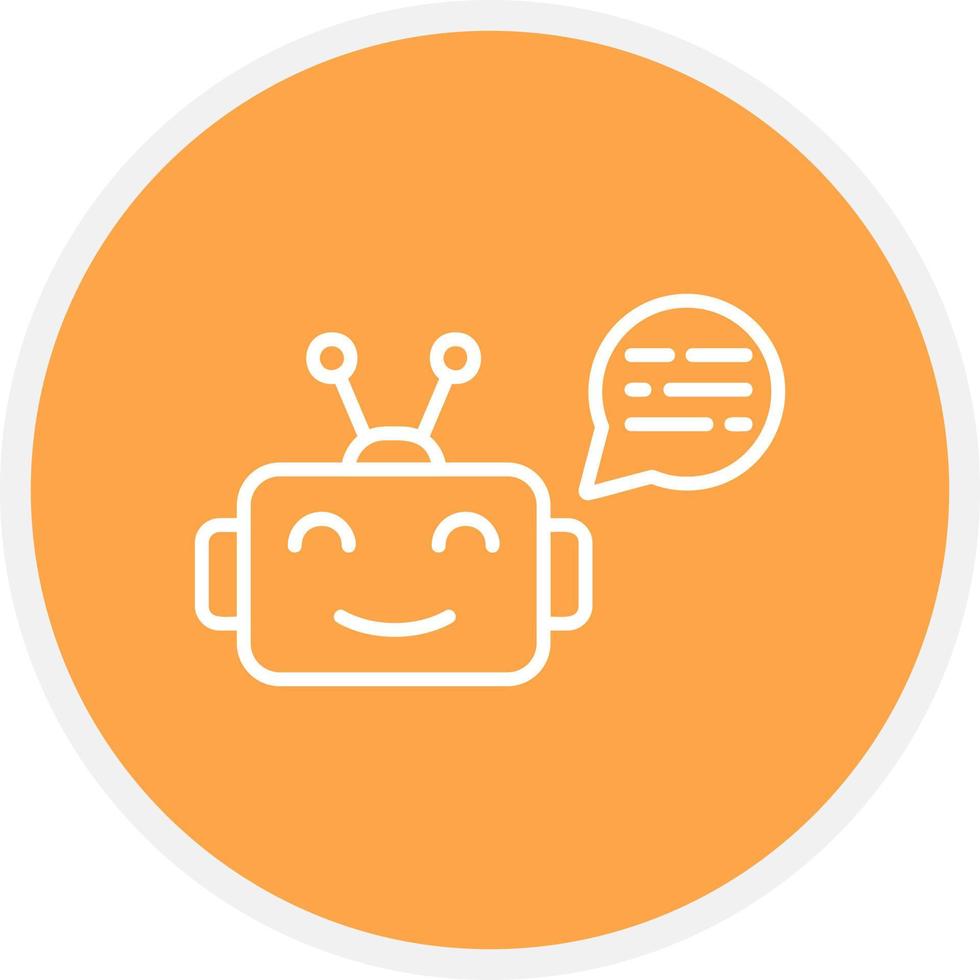 design de ícone criativo de chatbot vetor