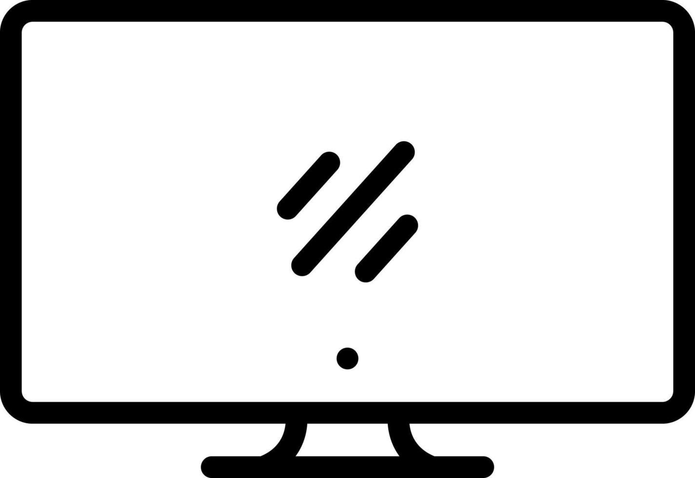 ícone de linha para monitor vetor
