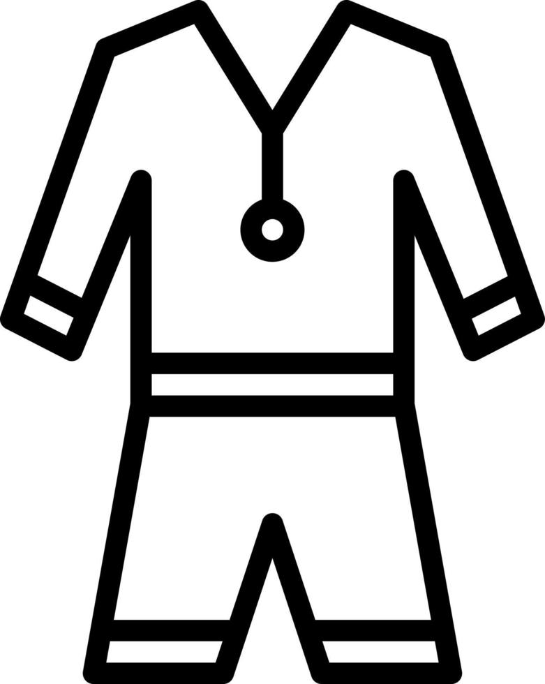 ícone de linha para vestir vetor