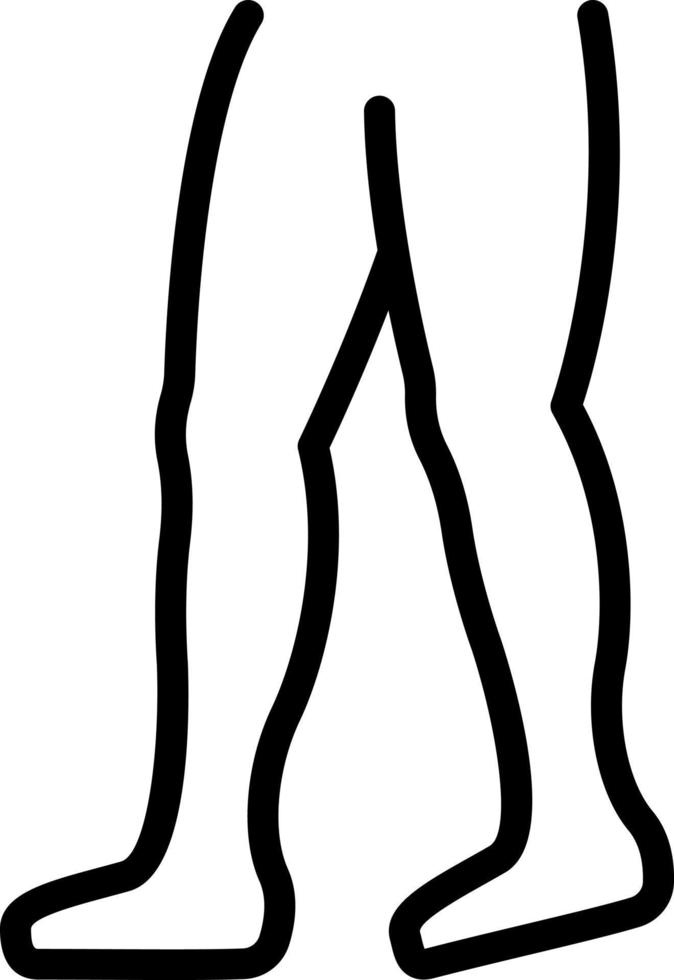 ícone de linha para perna vetor