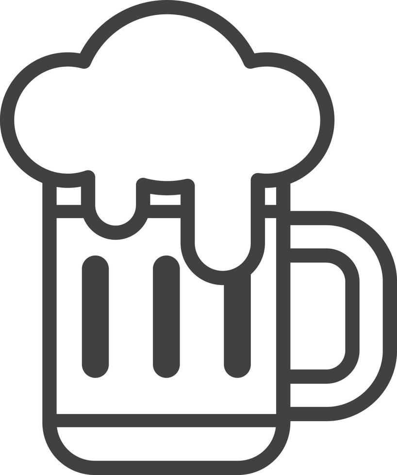 copo de cerveja com ilustração de bolhas em estilo minimalista vetor