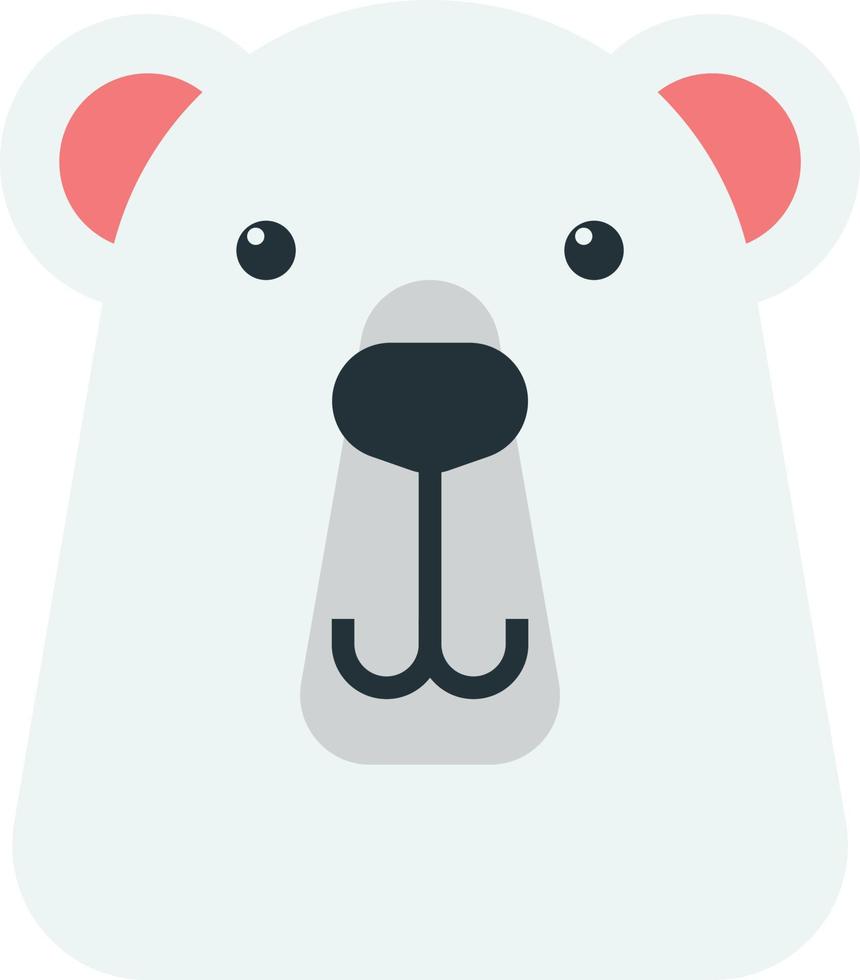 ilustração de urso branco em estilo minimalista vetor