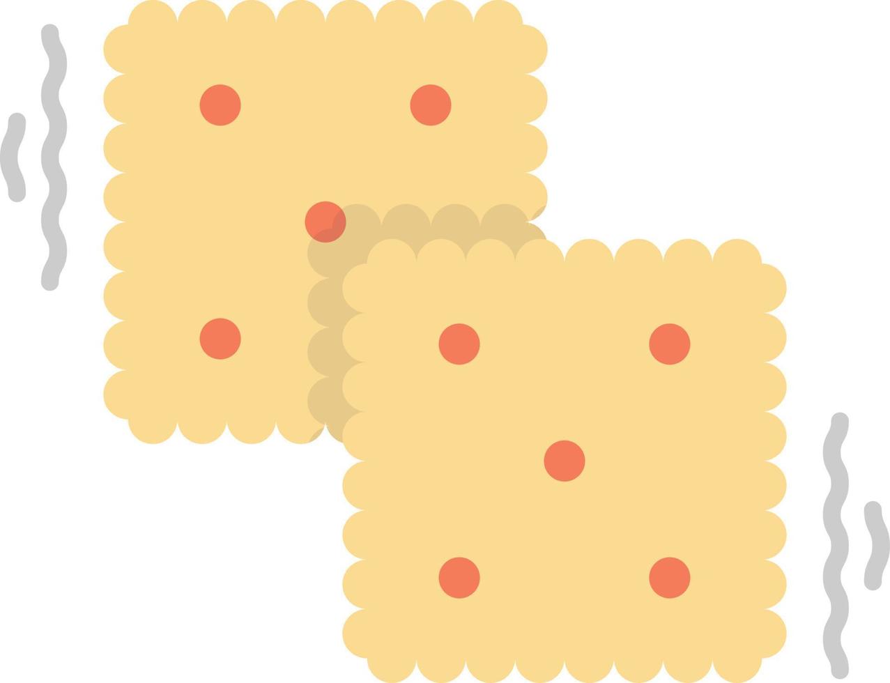 ilustração de biscoitos quadrados em estilo minimalista vetor