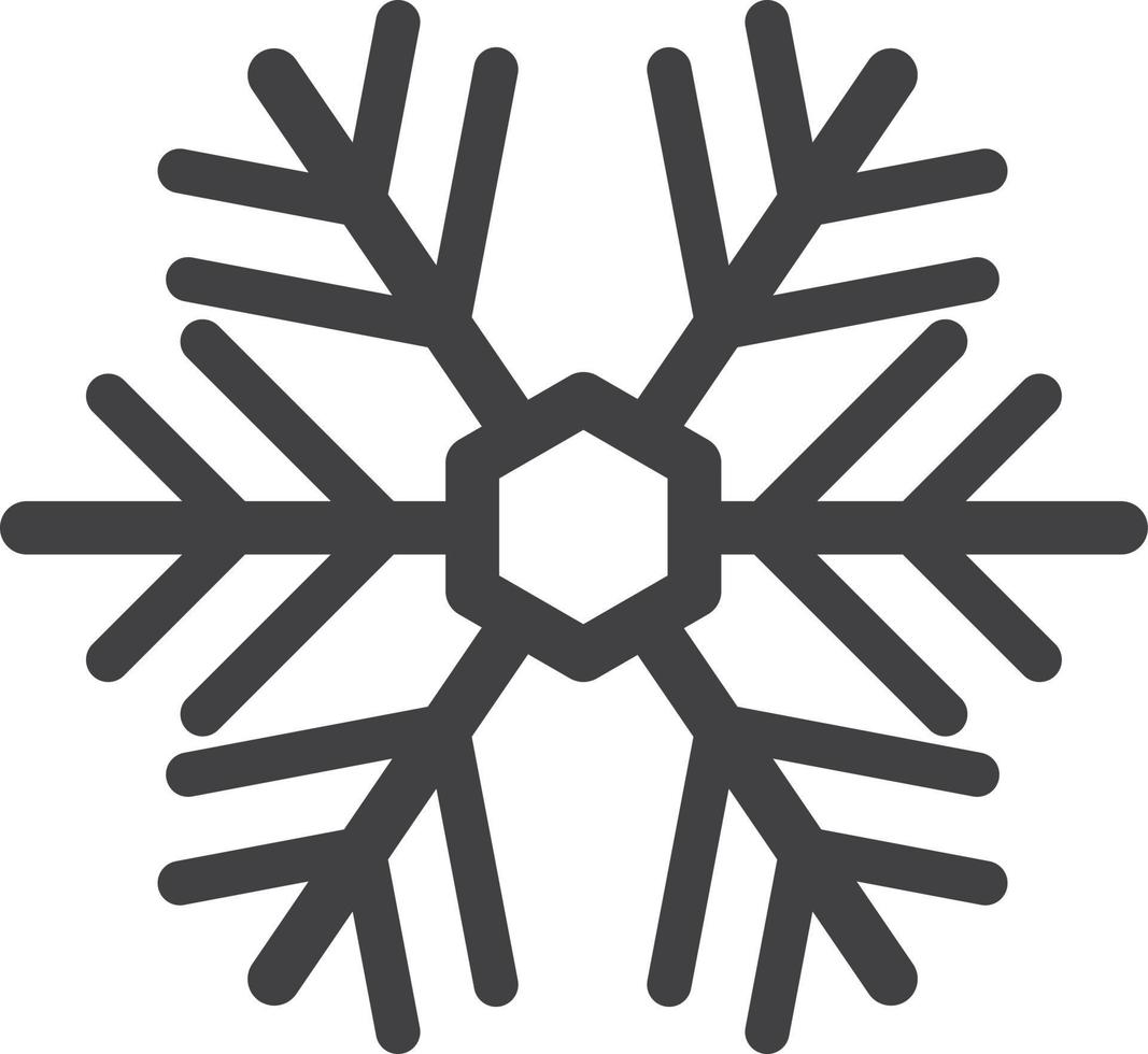 ilustração de floco de neve em estilo minimalista vetor
