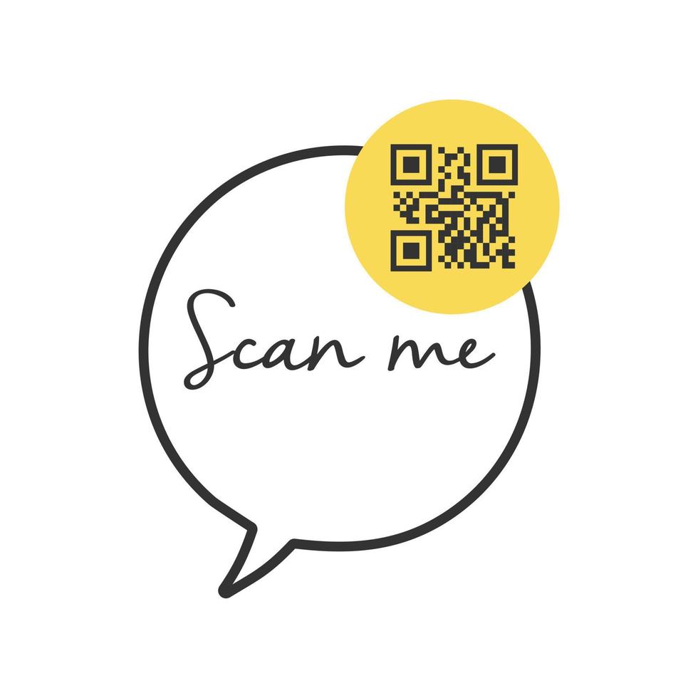 código qr para smartphone. inscrição digitalize-me com o ícone do smartphone. qr code para pagamento. vetor