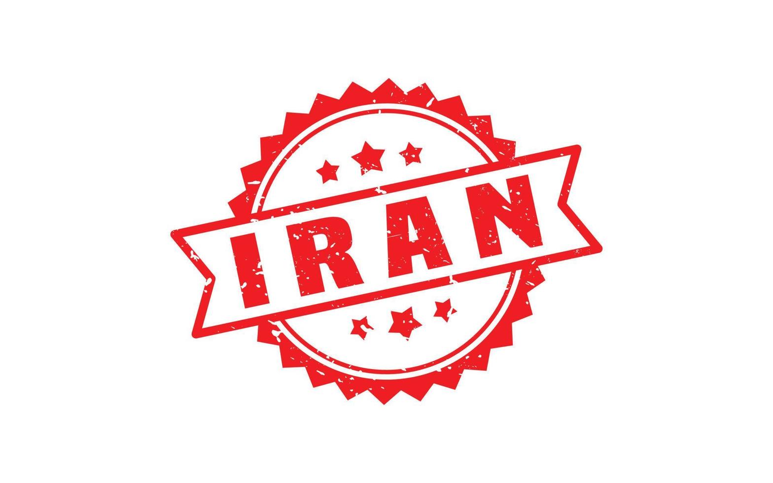 borracha de carimbo do Irã com estilo grunge em fundo branco vetor