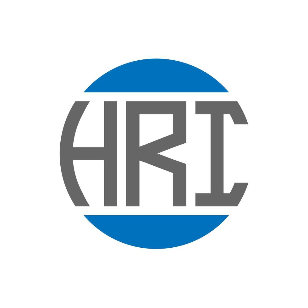 design de logotipo de carta hri em fundo branco. conceito de logotipo de círculo de iniciais criativas hri. design de letras hri. vetor
