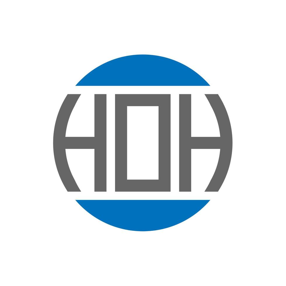 design de logotipo de carta hoh em fundo branco. hoh iniciais criativas circulam o conceito de logotipo. design de letras hoh. vetor
