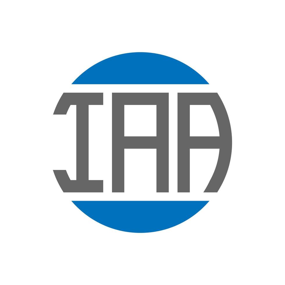 design de logotipo de carta iaa em fundo branco. conceito de logotipo de círculo de iniciais criativas iaa. design de letras iaa. vetor