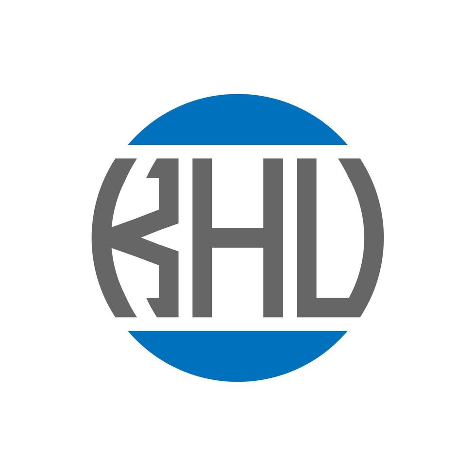 design do logotipo da letra khv em fundo branco. khv iniciais criativas círculo conceito de logotipo. design de letras khv. vetor