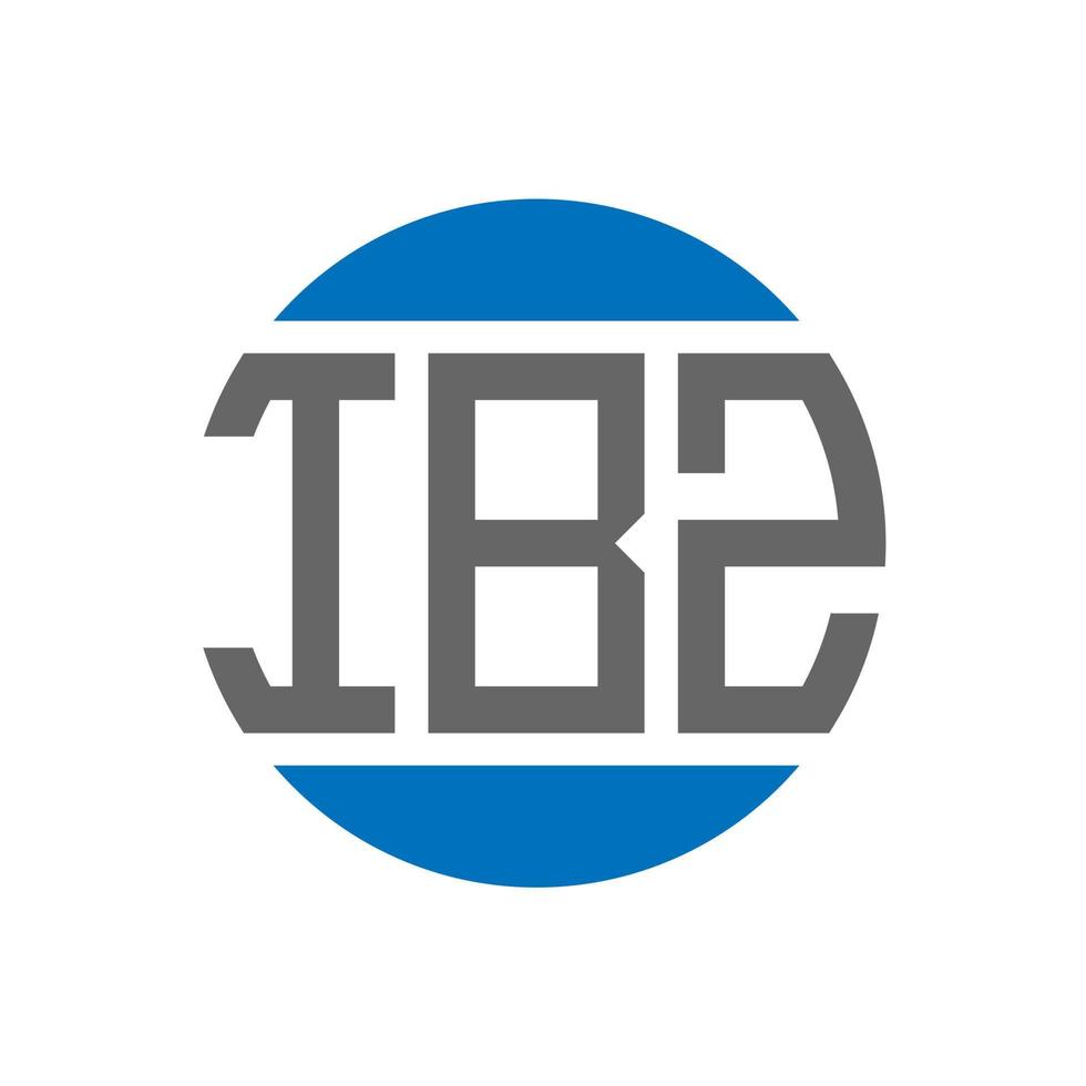 design de logotipo de carta ibz em fundo branco. Conceito de logotipo de círculo de iniciais criativas ibz. design de letras ibz. vetor