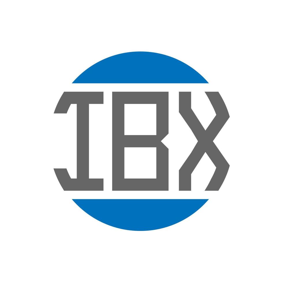 design de logotipo de carta ibx em fundo branco. Conceito de logotipo de círculo de iniciais criativas ibx. design de letras ibx. vetor