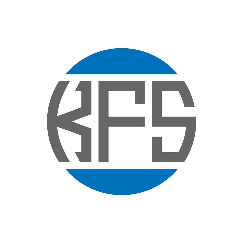 design do logotipo da carta kfs em fundo branco. as iniciais criativas do kfs circundam o conceito do logotipo. design de letras kfs. vetor