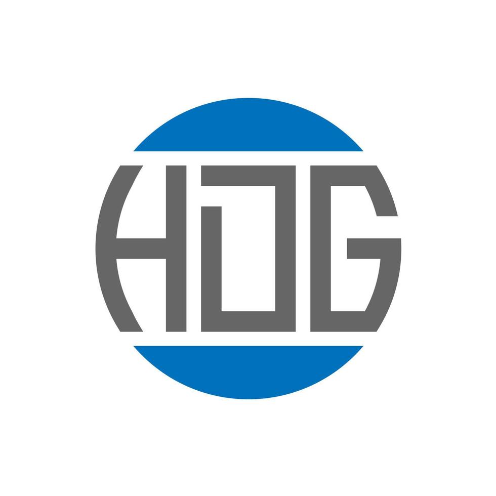 design de logotipo de carta hdg em fundo branco. conceito de logotipo de círculo de iniciais criativas hdg. design de letras hdg. vetor